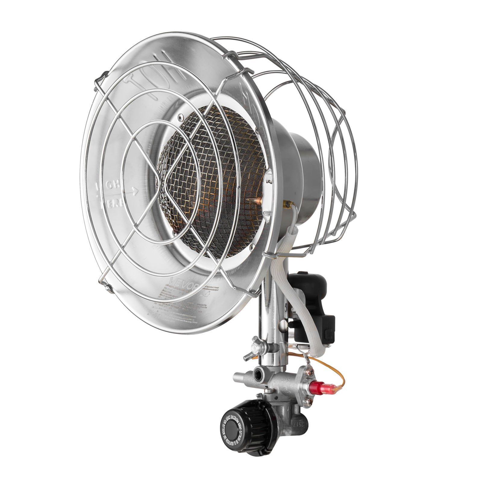 VEVOR Propane Tank Top Heater, 15000 BTU Rapid Heating 180-Degree Infrared Radiant Tank Top Gas Heater