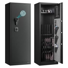 VEVOR 8-10 Gun Safe, Long Gun Cabinet for Rifles and Pistols, Quick Access Rifle Safe with 3 Pistol Pockets and Adjustable Racks
