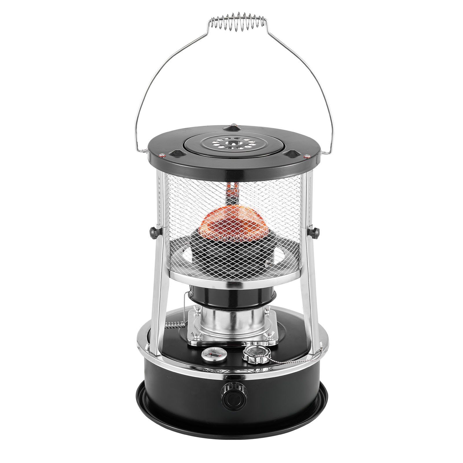 VEVOR 9000 BTU Portable Kerosene Heater & Stove, 2 in 1 Non-Electric Indoor Outdoor Heater with Adjustable Height & Flame & Easy Storage,for Camping