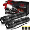 PowerBeam â€“ 2-Pack LED Tactical Flashlights, Zoomable & Waterproof