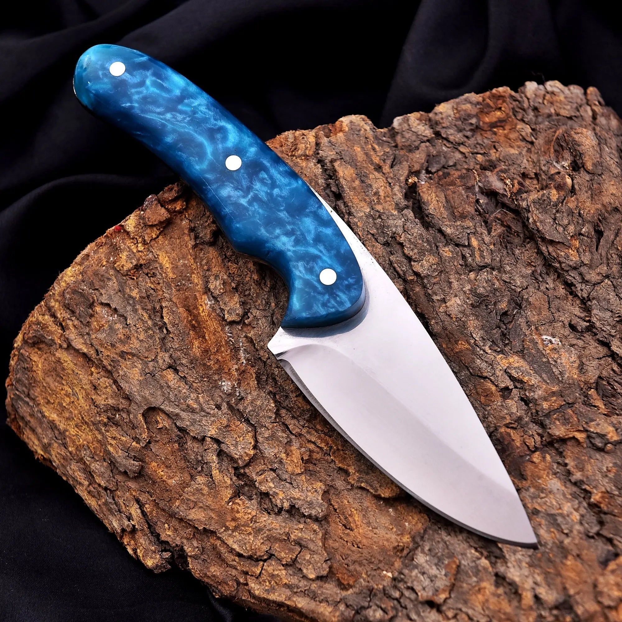 Turquoise Outdoor Knife - 440C Stainless Steel Blade
