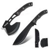 VEVOR Hunting Knife and Hatchet Axe Combo Set with Sheath, Fixed Blade Tactical Knife and Camping Axe