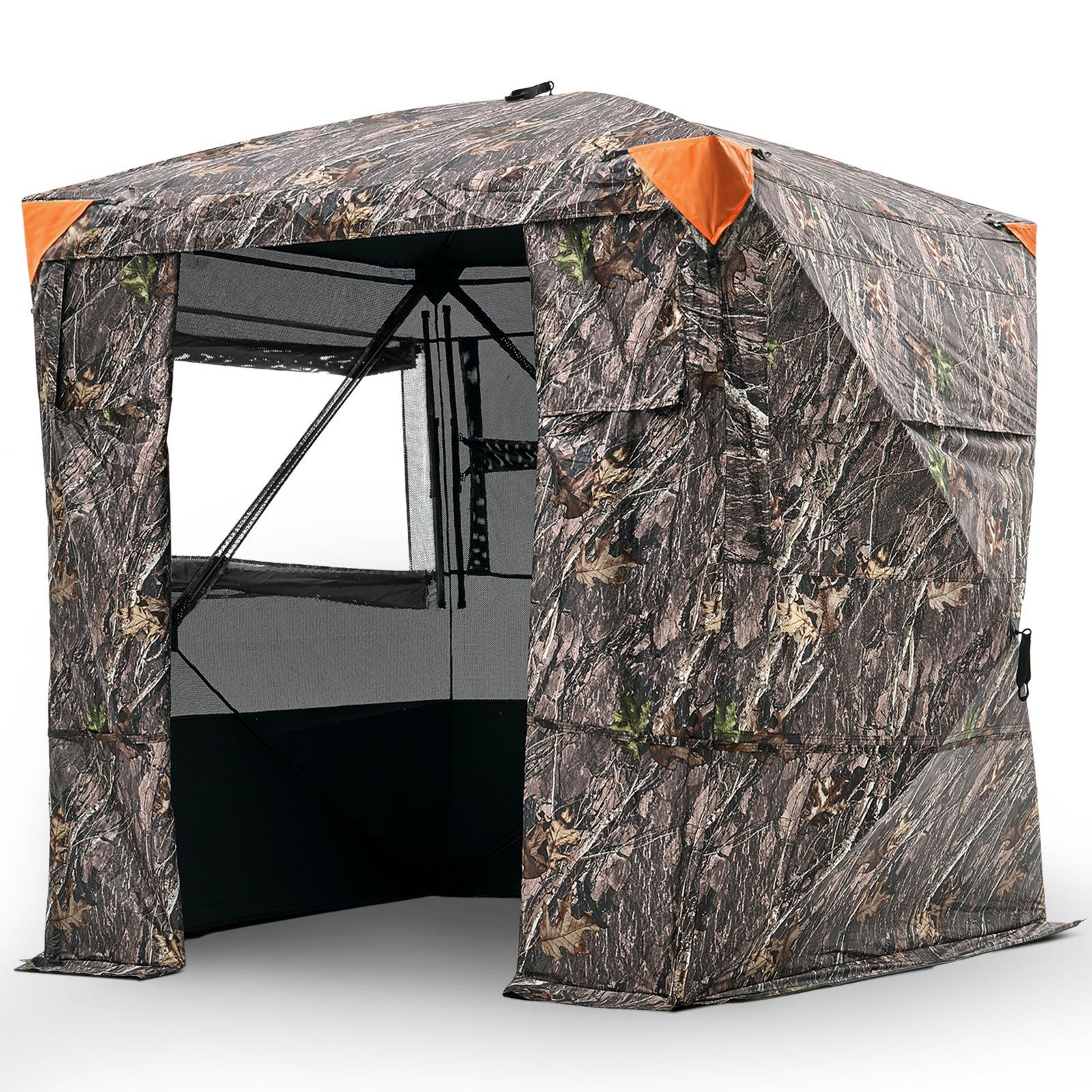 VEVOR Hunting Blind, 4-5 Person See Through Ground Blinds with Carrying Bag, 270 Degree Portable Camouflage Tent
