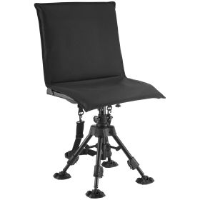 VEVOR Hunting Chair, 360Â° Silent Swivel, Foldable Portable Blind Chair, Heavy-Duty Steel Frame Ground Stool Seat,with Seat Cover, Anti-Sink Feet