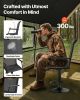 VEVOR Hunting Chair, 360Â° Silent Swivel, Lightweight Blind Chair, Heavy-Duty Steel Frame Ground Stool Seat, with Padded Armrests, Height Adjustable