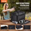 VEVOR Range Bag for 3 Pistols, Tactical Gun Range Bag with 2 Detachable Baffles & 6 Magazines