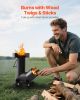 VEVOR Camping Rocket Stove, Wood Burning Portable Rocket Stove with Carrying Bag for Backpacking, Carbon Steel, Burn Wood