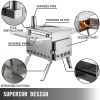 VEVOR Tent Wood Stove 18.1x15x27.2 inch, Camping Wood Stove 304 Stainless Steel With Folding Pipe