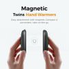 Magnetic Hand Warmers Rechargeable 2 Pack, Electric Handwarmers, Smart Heating , 3-Settings,Portable Heater, Ultra Slim Pocket, Hunting Essentials