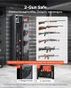 VEVOR Gun Safe, Heavy Duty Cold-Rolled Steel Fireproof Rifle Cabinet with Digital Keypad & Key, Large Long Gun Cabinet with Magazine and LED Lighting