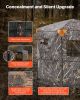 VEVOR Hunting Blind, 6-7 Person, 288 Degree 5 Side See-Through Ground Blinds with Carrying Bag, Portable Camouflage Tent