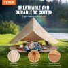 VEVOR Canvas Bell Tent, 4 Seasons 6 m/19.68 ft Yurt Tent, Canvas Tent for Camping with Stove Jack, Breathable Tent Holds up to 10 People