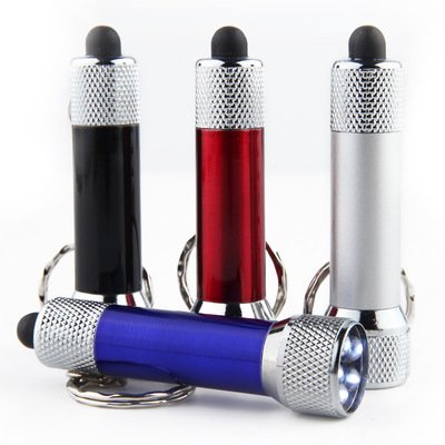 Mini Keychain Light Emergency Night Light Camping Flashlight Portable LED Torch Aluminum Keyring (Option: White)