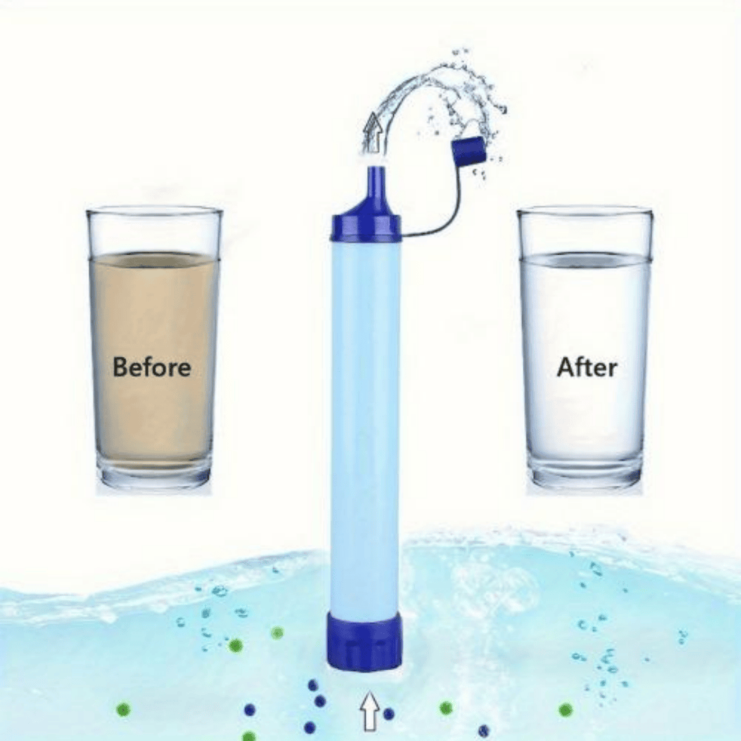 Essential Personal Water Filter For Hiking, Camping And RV Travel Emergency Preparedness (Option: blue)