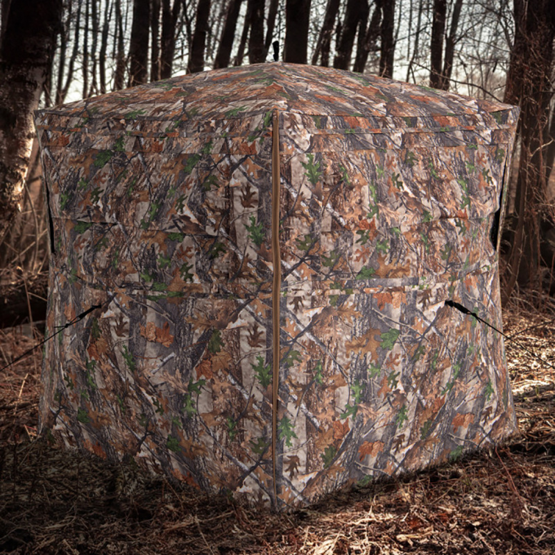 Hunting Blind 360 Degree One-Way See-Through Ground Blind For 2-3 Person (Option: Camouflage)