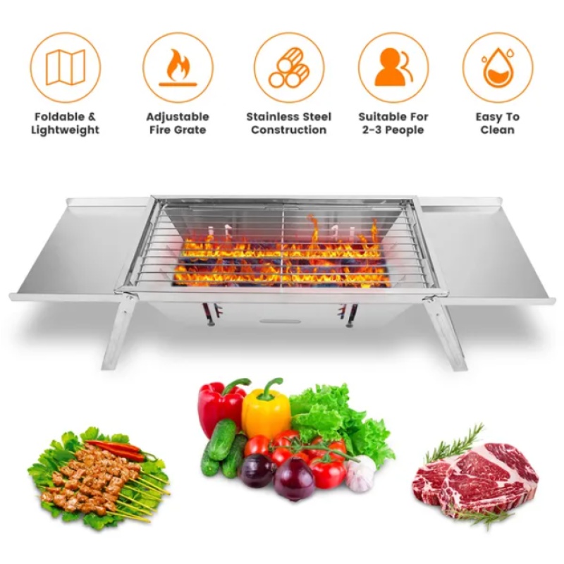3 In 1 Foldable Charcoal Grill (Option: Style1)