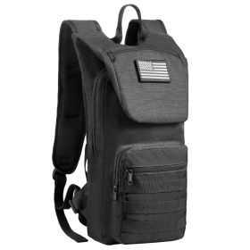 VEVOR Hydration Backpack, Water Backpack with 3L TPU Water Bladder, Tactical Molle Hiking Hydration Pack with Storage for Men Women (Color: Black, Type: Tactical)