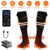 Heated Socks for Men Women Electric Heating Socks with APP Control 5000mAh Battery Rechargeable Thermal Socks Winter Warm Socks for Skiing Hiking Camp