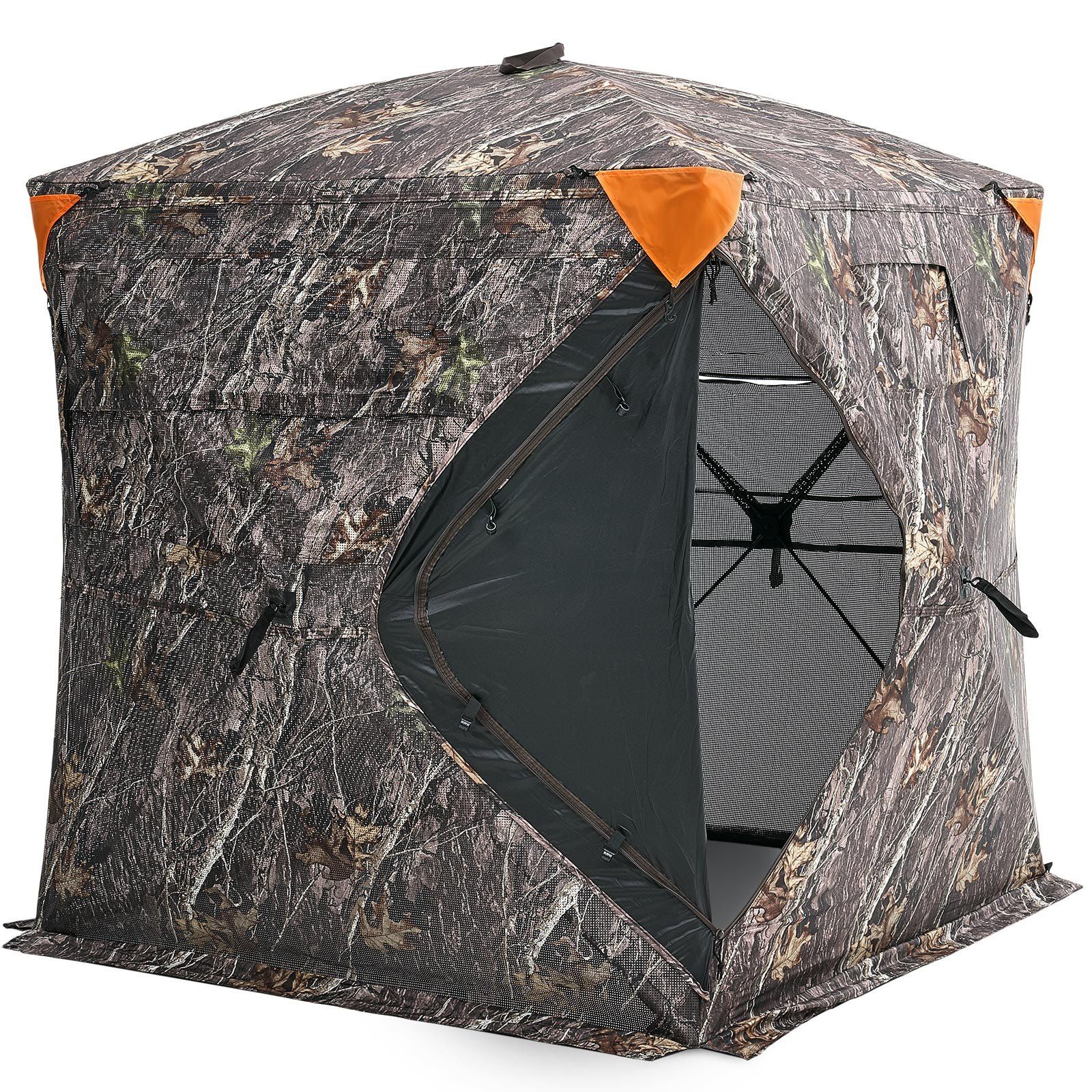 VEVOR Hunting Blind, 270Â° See Through Ground Blind, 2-3 Person Pop Up Deer Blind for Hunting with Carrying Bag, Portable Resilient Hunting Tent (Product Classification: Perspective Style, Item Size: 58 in)