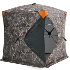 VEVOR Hunting Blind, 270Â° See Through Ground Blind, 2-3 Person Pop Up Deer Blind for Hunting with Carrying Bag, Portable Resilient Hunting Tent (Product Classification: Perspective Style, Item Size: 58 in)