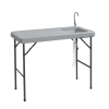 Folding Portable Fish Fillet & Hunting & Cutting Table with Sink Faucet