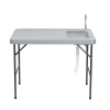 Folding Portable Fish Fillet & Hunting & Cutting Table with Sink Faucet